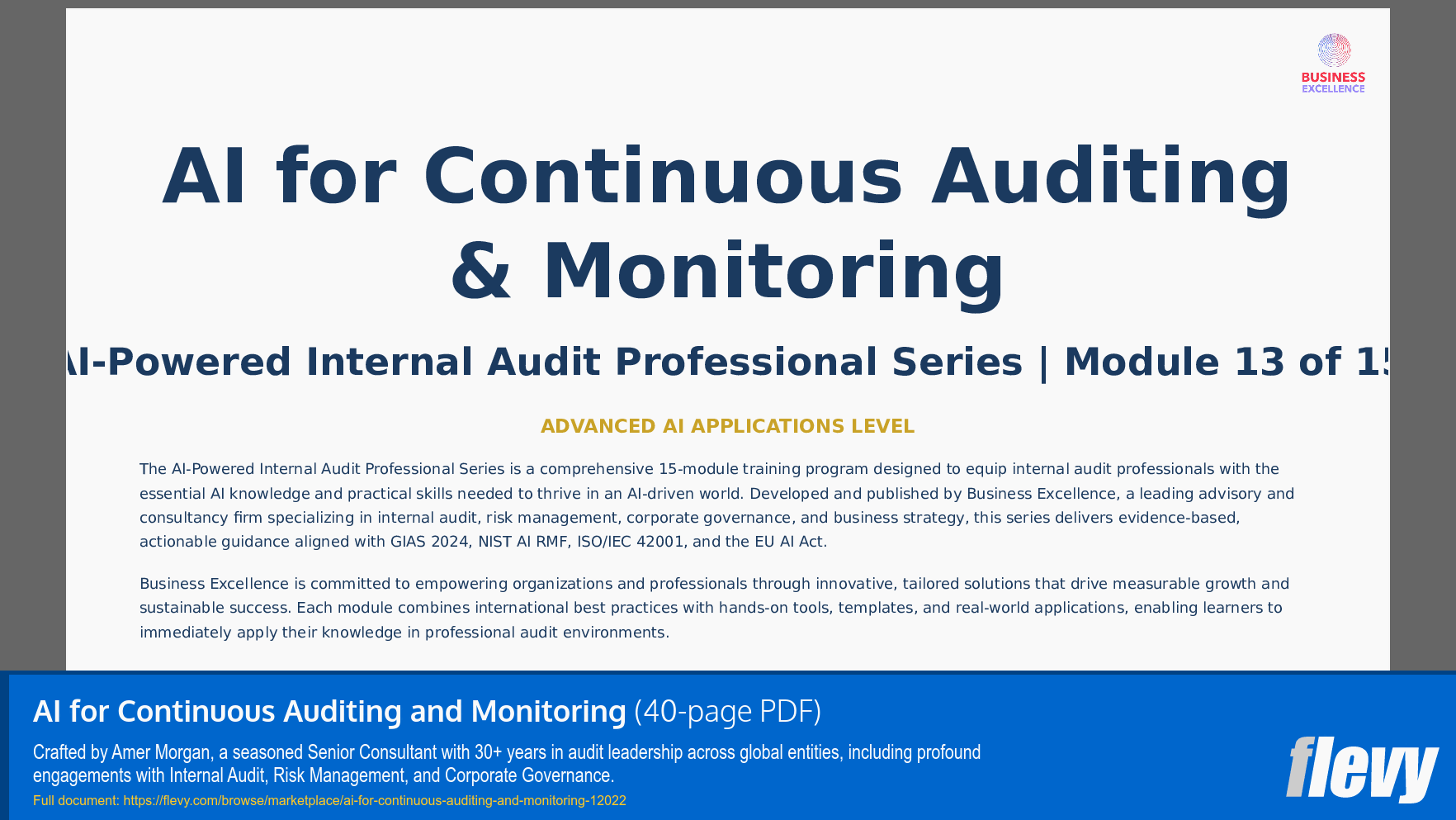 AI for Continuous Auditing and Monitoring (40-page PDF document) Preview Image
