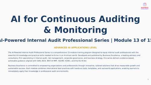 AI-Powered Internal Audit: Level 4 Advanced Applications Bun (Document Bundle)