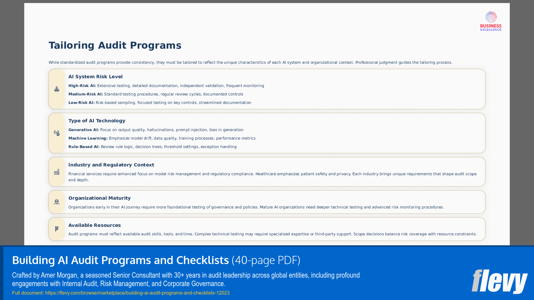 Building AI Audit Programs and Checklists (40-page PDF document) Preview Image