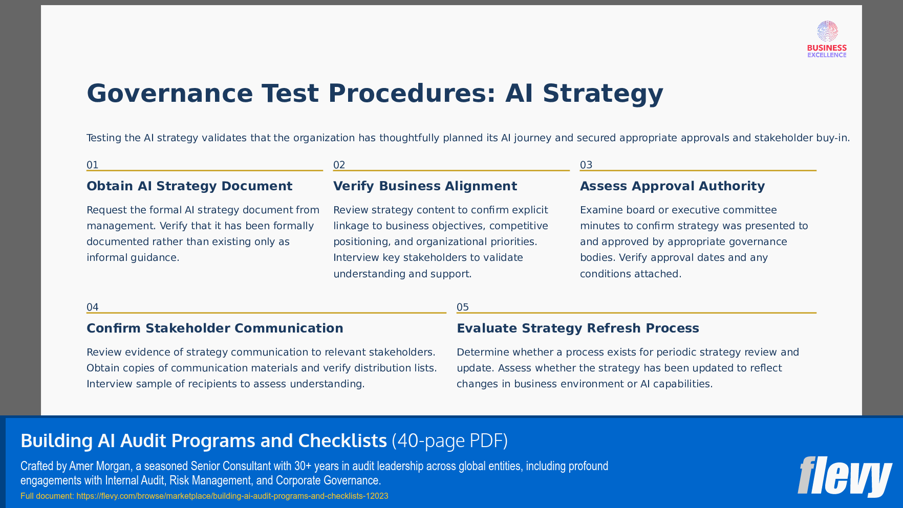 Building AI Audit Programs and Checklists (40-page PDF document) Preview Image