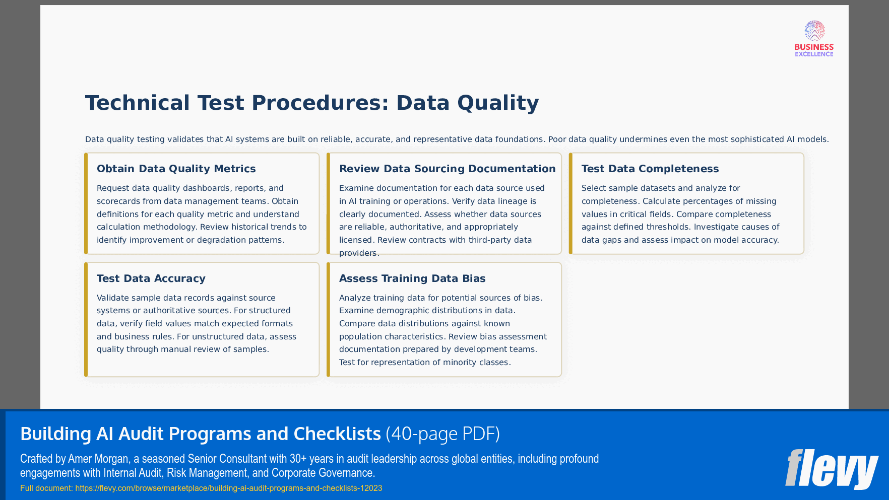 Building AI Audit Programs and Checklists (40-page PDF document) Preview Image