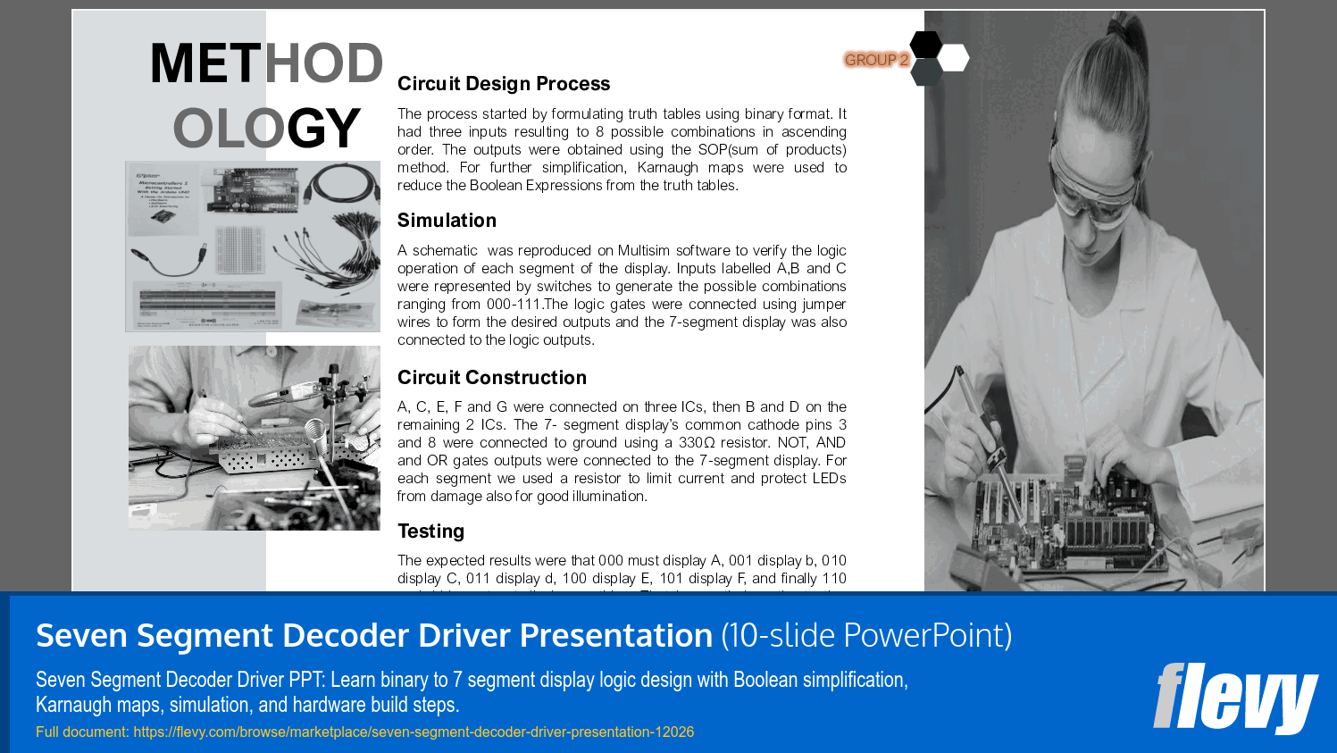 Seven Segment Decoder Driver Presentation (10-slide PPT PowerPoint presentation template (PPTX)) Preview Image
