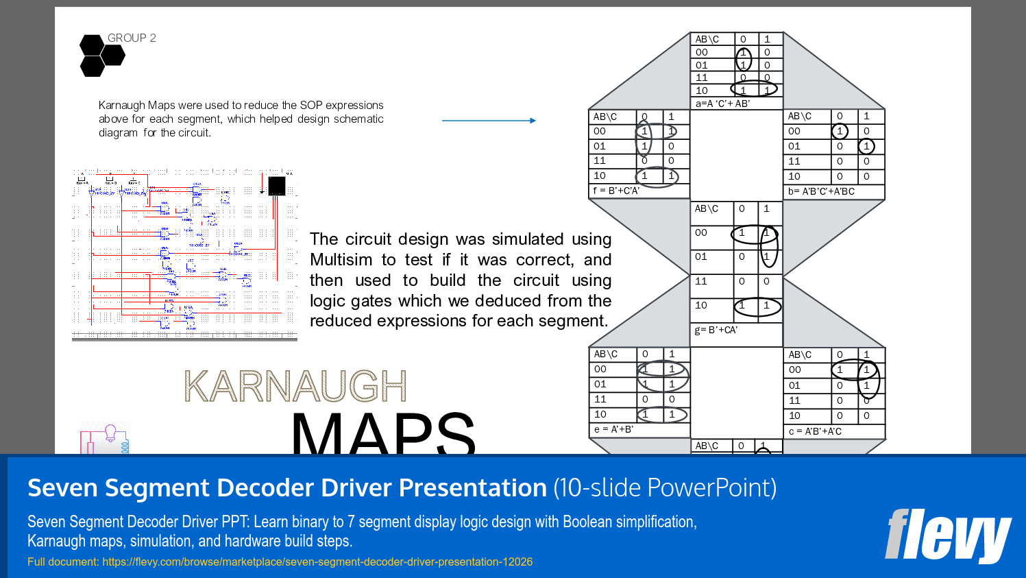 Seven Segment Decoder Driver Presentation (10-slide PPT PowerPoint presentation template (PPTX)) Preview Image