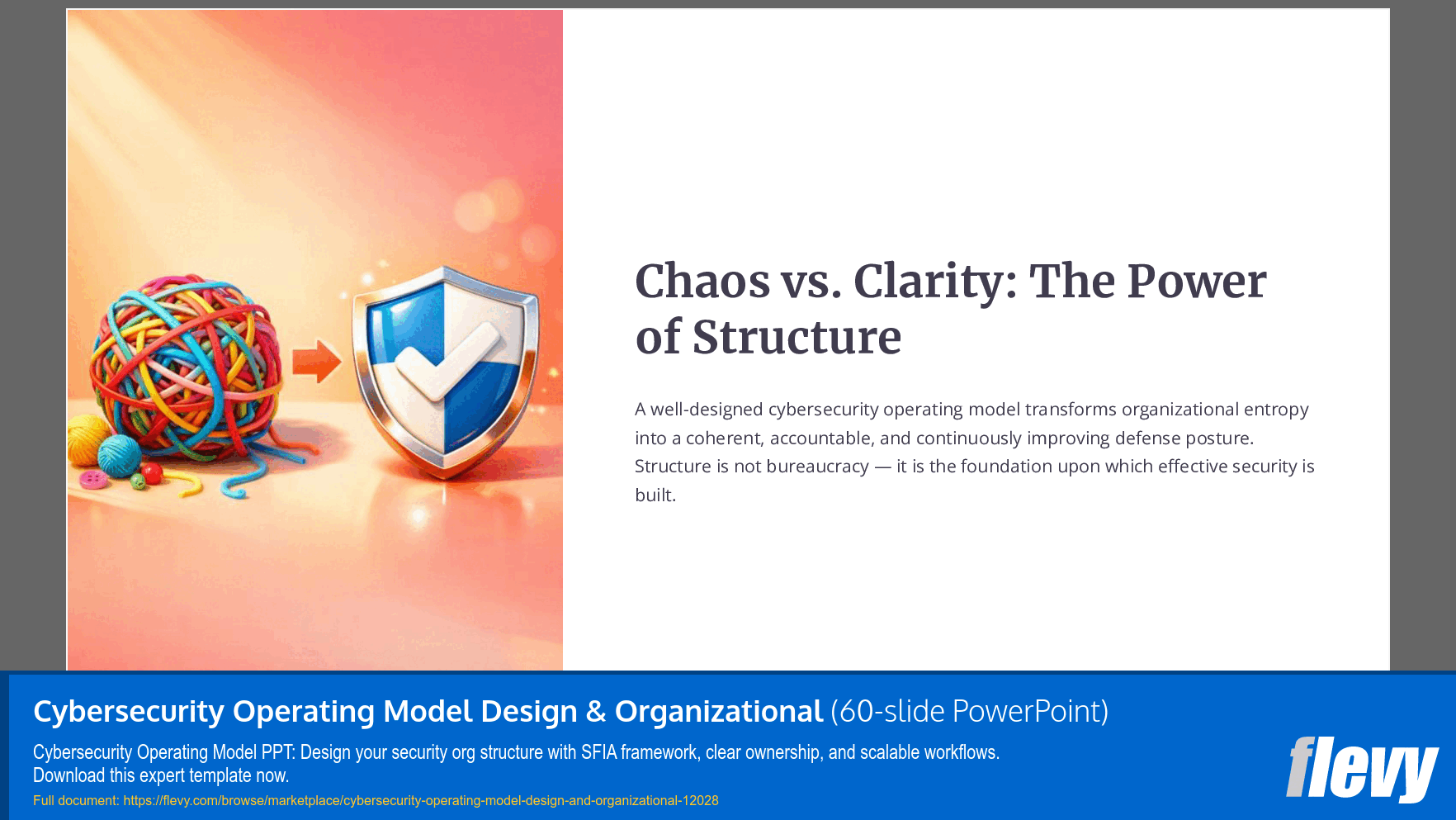 Cybersecurity Operating Model Design & Organizational (60-slide PPT PowerPoint presentation template (PPTX)) Preview Image