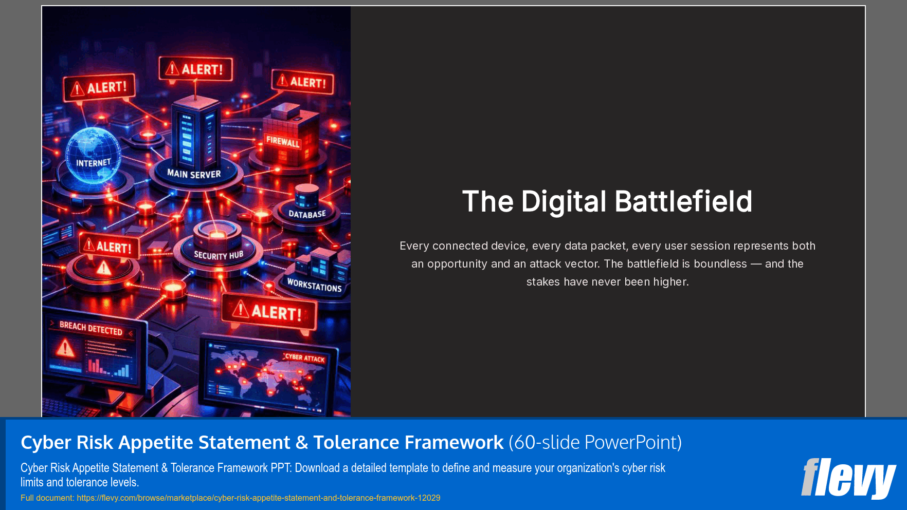Cyber Risk Appetite Statement & Tolerance Framework (60-slide PPT PowerPoint presentation template (PPTX)) Preview Image