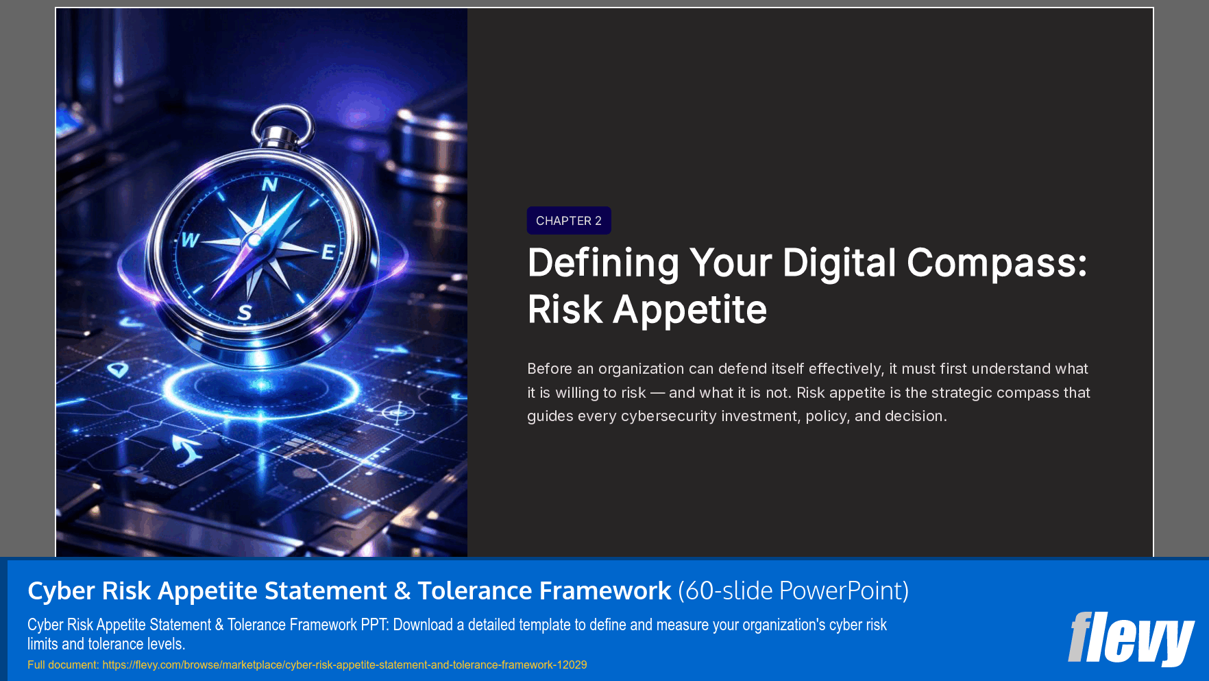 Cyber Risk Appetite Statement & Tolerance Framework (60-slide PPT PowerPoint presentation template (PPTX)) Preview Image