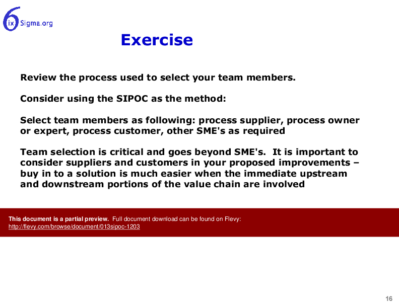 013_SIPOC (18-slide PPT PowerPoint presentation (PPT)) Preview Image