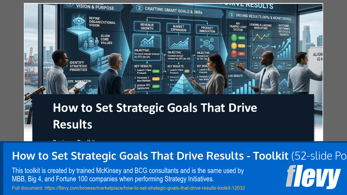 How to Set Strategic Goals That Drive Results Toolkit (52-slide PPT PowerPoint presentation template (PPTX)) Preview Image