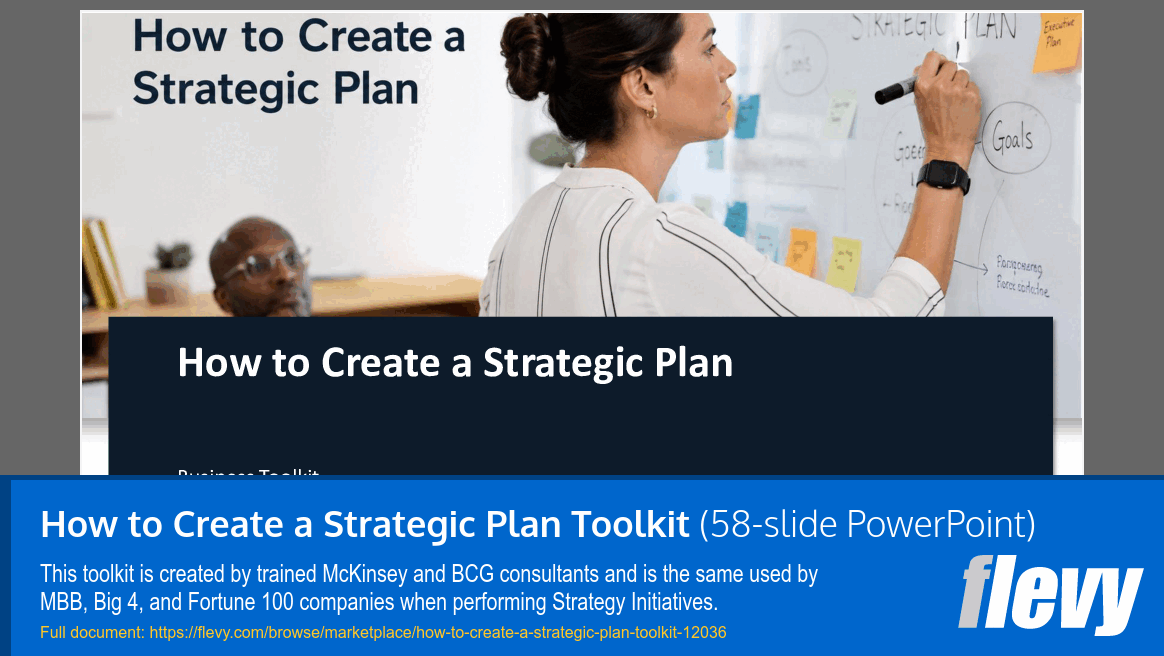 How to Create a Strategic Plan Toolkit (58-slide PPT PowerPoint presentation template (PPTX)) Preview Image