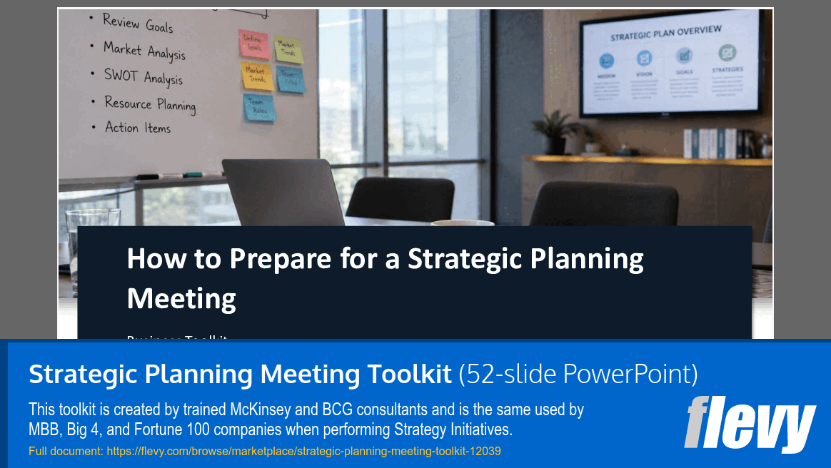Strategic Planning Meeting Toolkit (52-slide PPT PowerPoint presentation template (PPTX)) Preview Image