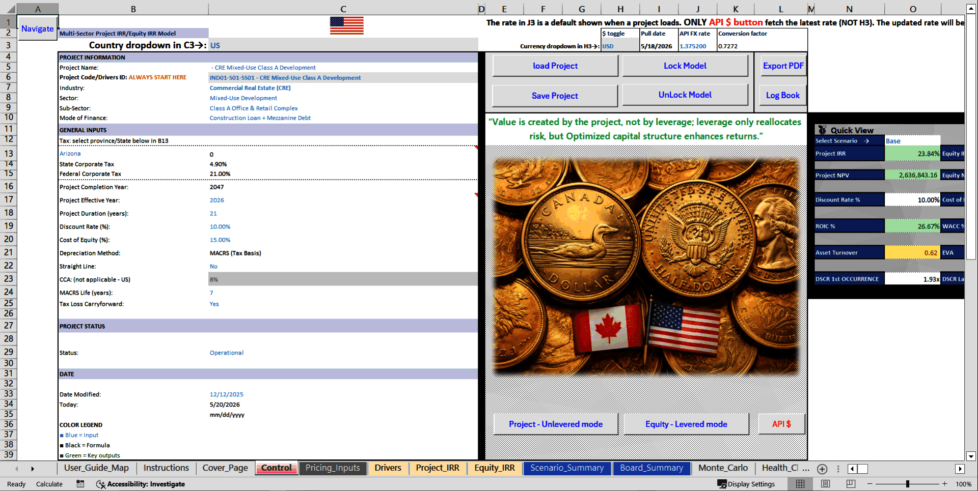 Professional Multi-Sector Financial Modeling Platform (Excel template (XLSM)) Preview Image