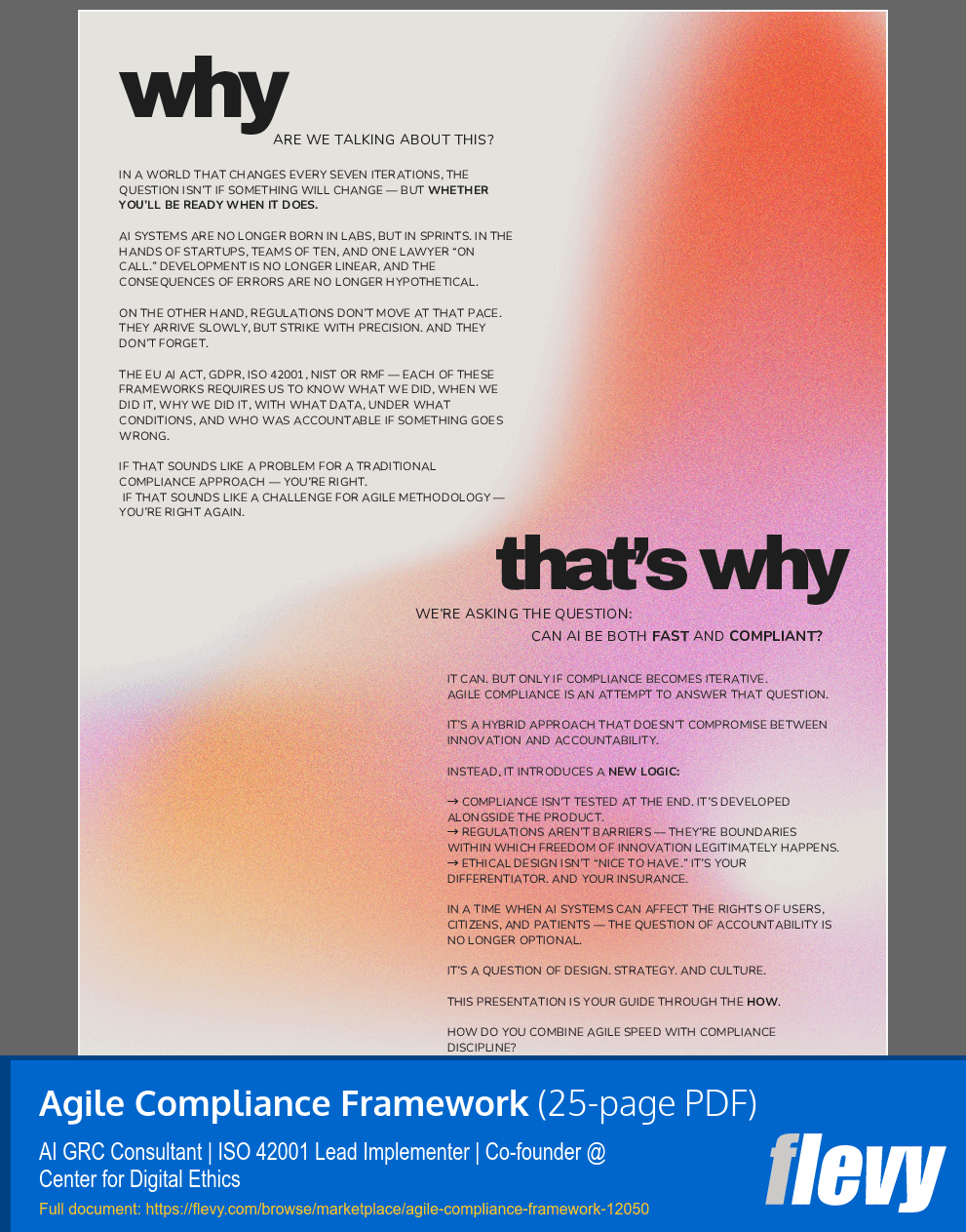 Agile Compliance Framework (25-page PDF document) Preview Image