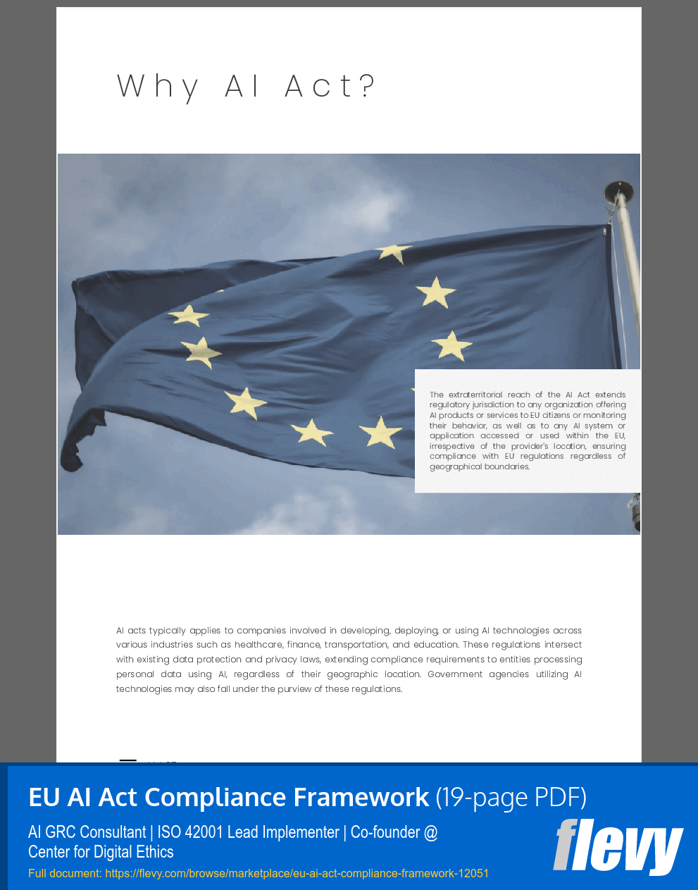 EU AI Act Compliance Framework (19-page PDF document) Preview Image