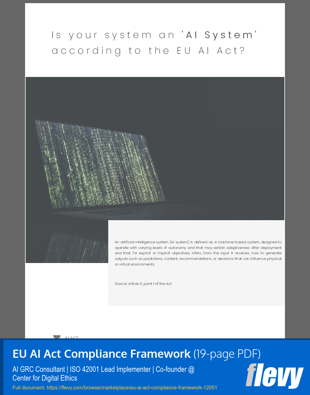 EU AI Act Compliance Framework (19-page PDF document) Preview Image
