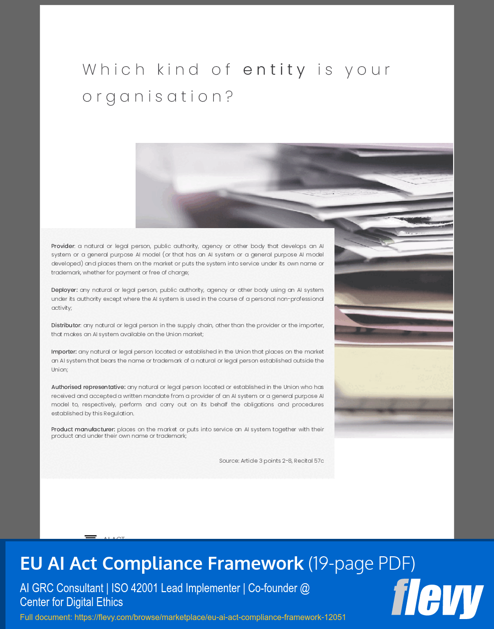 EU AI Act Compliance Framework (19-page PDF document) Preview Image