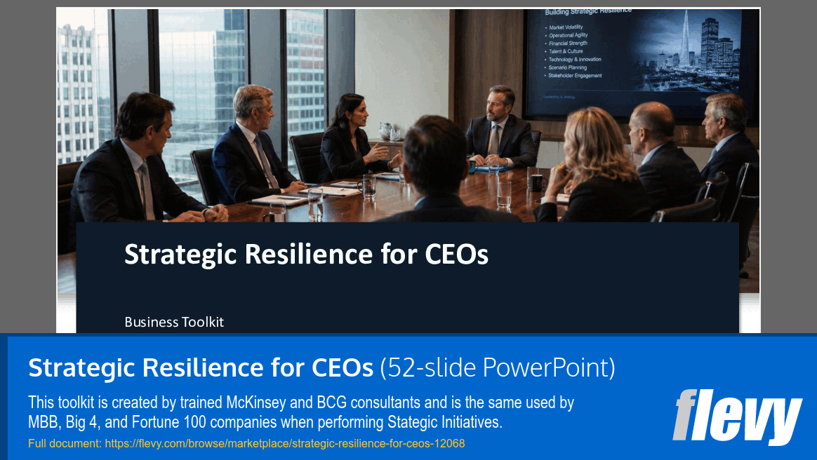 Strategic Resilience for CEOs (52-slide PPT PowerPoint presentation template (PPTX)) Preview Image