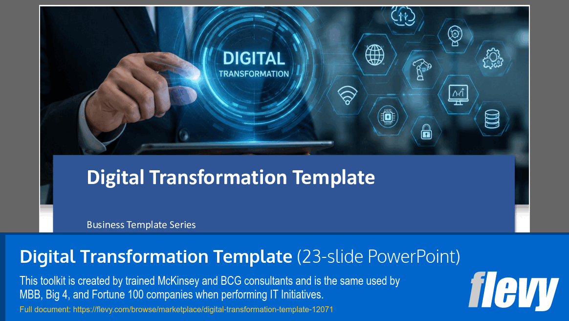 Digital Transformation Template (23-slide PPT PowerPoint presentation template (PPTX)) Preview Image