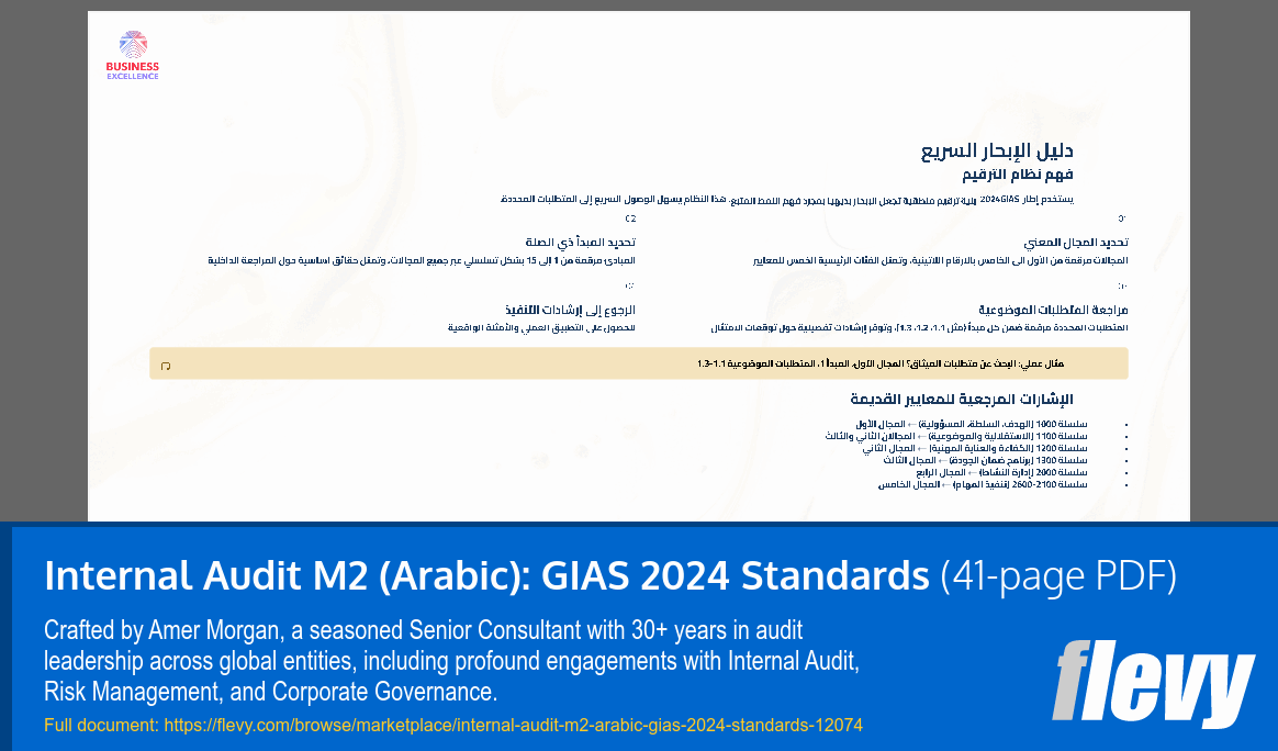 Internal Audit M2 (Arabic): GIAS 2024 Standards (41-page PDF document) Preview Image