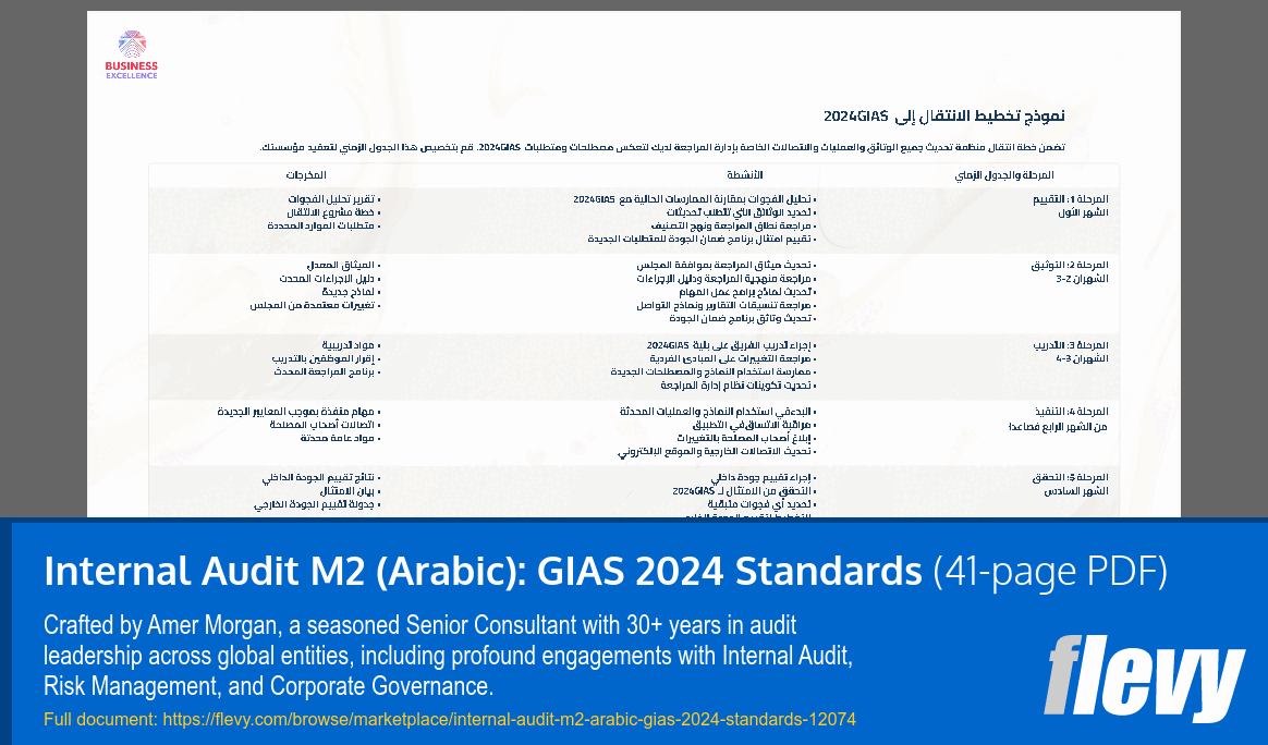 Internal Audit M2 (Arabic): GIAS 2024 Standards (41-page PDF document) Preview Image
