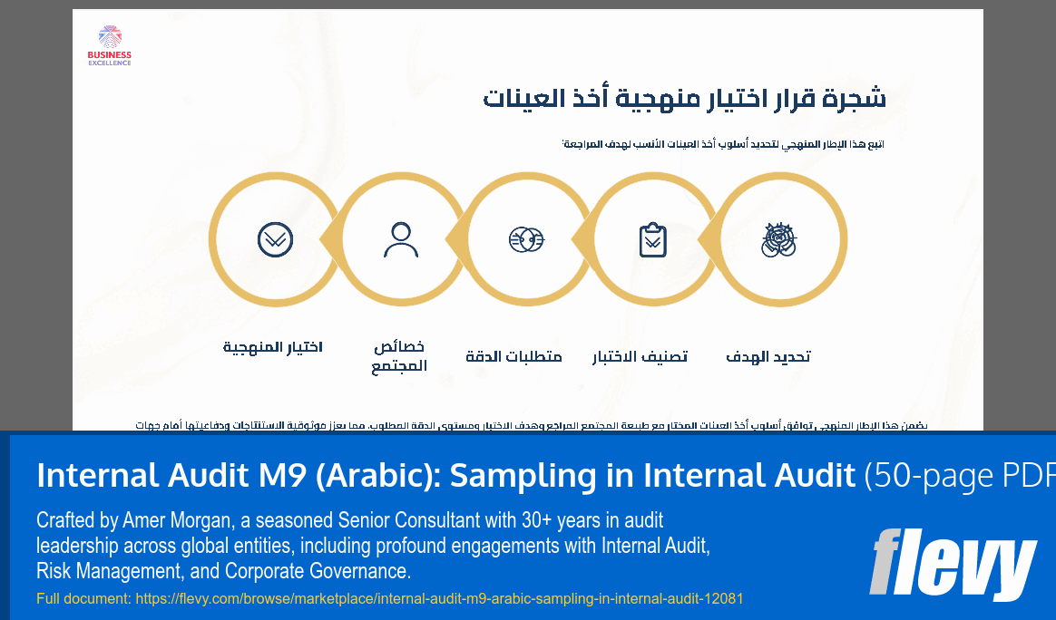 Internal Audit M9 (Arabic): Sampling in Internal Audit (50-page PDF document) Preview Image