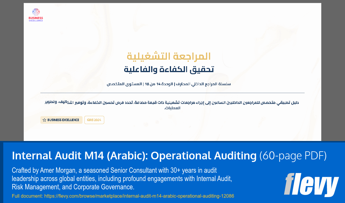 Internal Audit M14 (Arabic): Operational Auditing (60-page PDF document) Preview Image