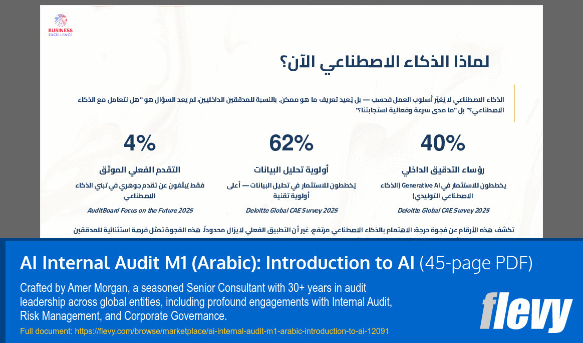 AI Internal Audit M1 (Arabic): Introduction to AI (45-page PDF document) Preview Image