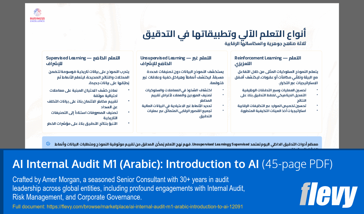 AI Internal Audit M1 (Arabic): Introduction to AI (45-page PDF document) Preview Image