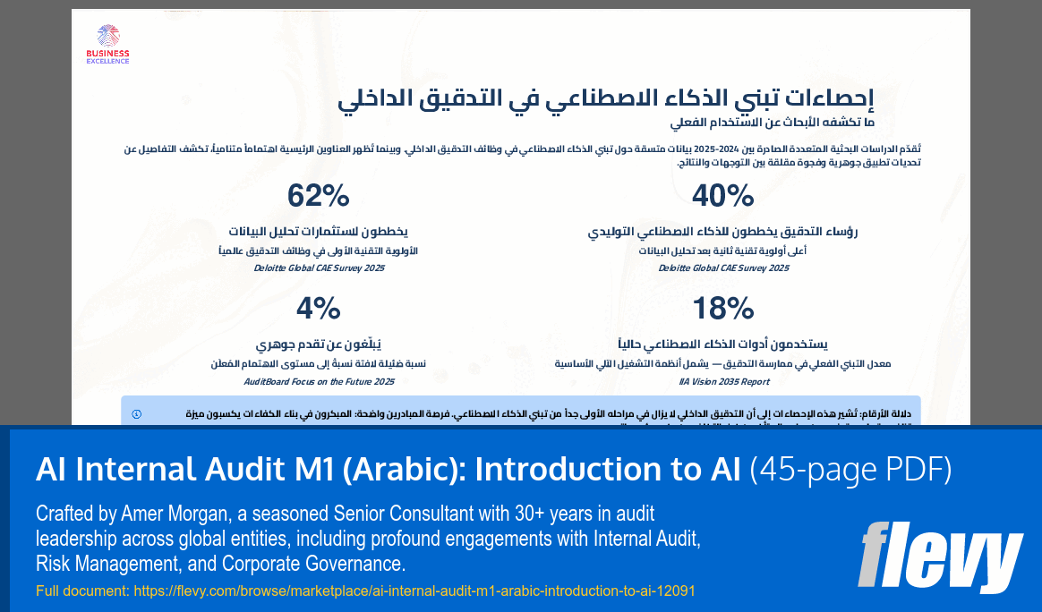 AI Internal Audit M1 (Arabic): Introduction to AI (45-page PDF document) Preview Image