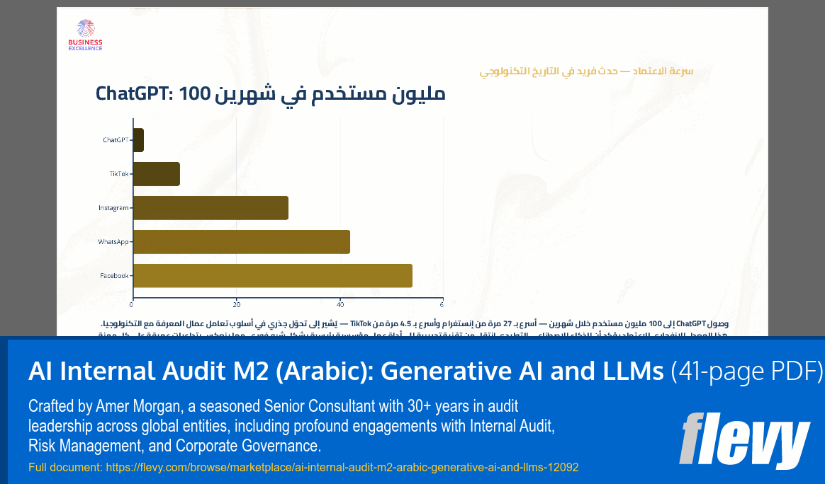 AI Internal Audit M2 (Arabic): Generative AI and LLMs (41-page PDF document) Preview Image