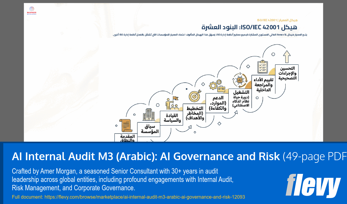 AI Internal Audit M3 (Arabic): AI Governance and Risk (49-page PDF document) Preview Image