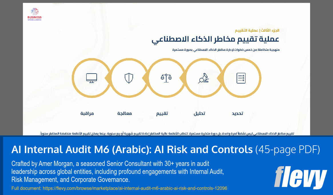 AI Internal Audit M6 (Arabic): AI Risk and Controls (45-page PDF document) Preview Image