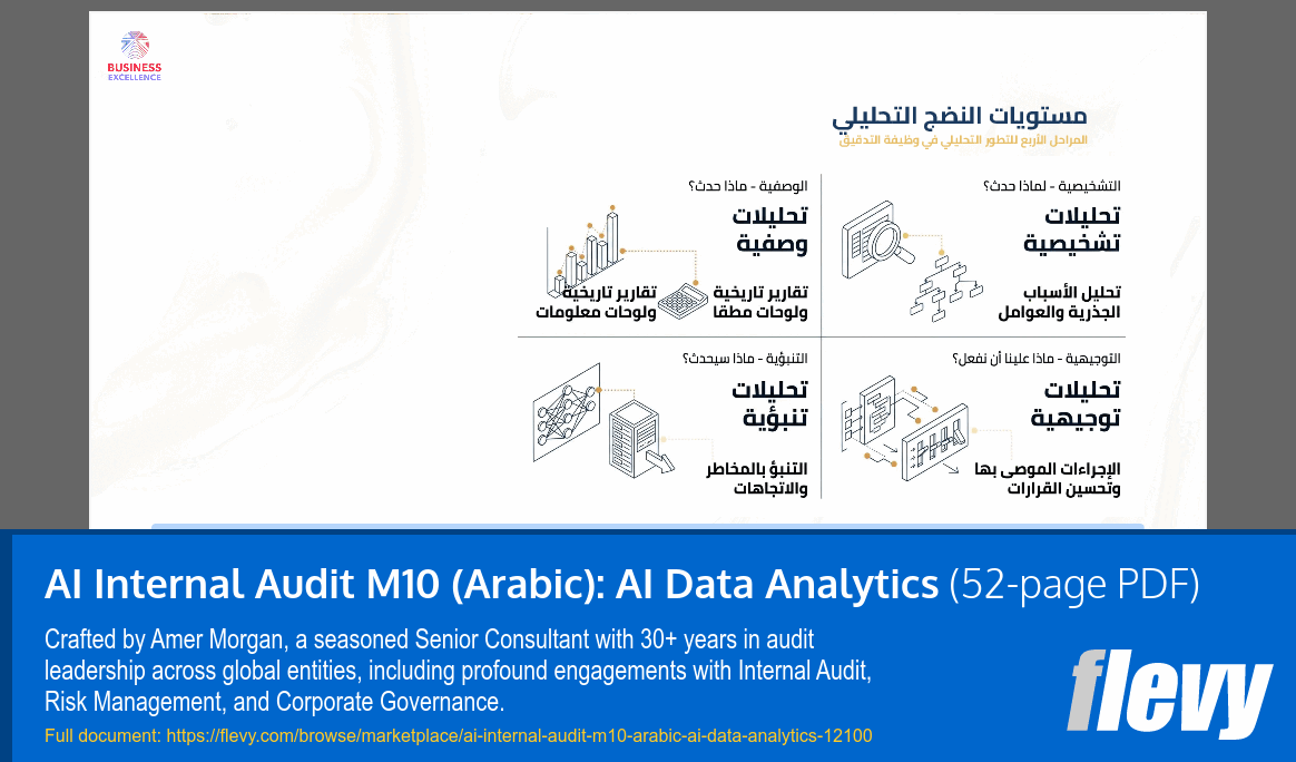 AI Internal Audit M10 (Arabic): AI Data Analytics (52-page PDF document) Preview Image
