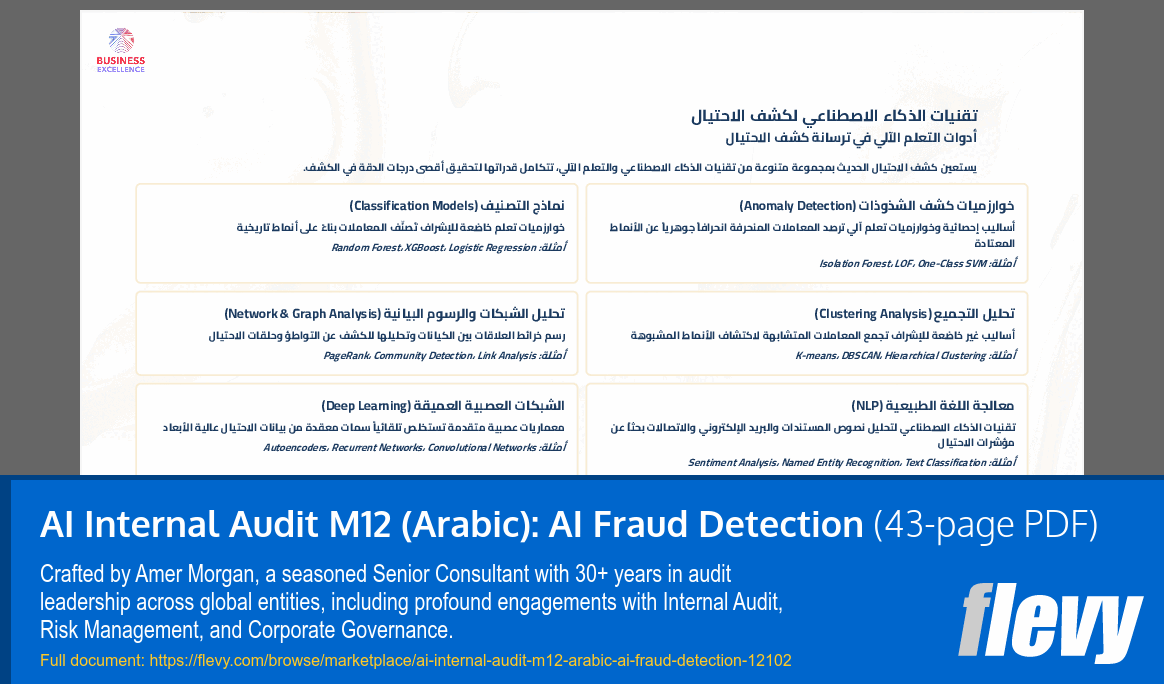 AI Internal Audit M12 (Arabic): AI Fraud Detection (43-page PDF document) Preview Image