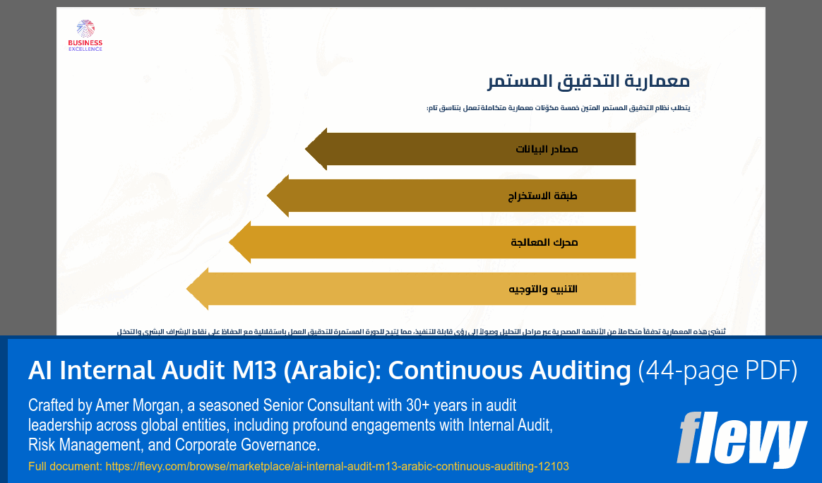 AI Internal Audit M13 (Arabic): Continuous Auditing (44-page PDF document) Preview Image