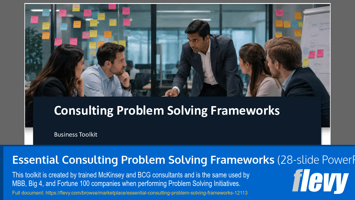 Essential Consulting Problem Solving Frameworks (28-slide PPT PowerPoint presentation template (PPTX)) Preview Image