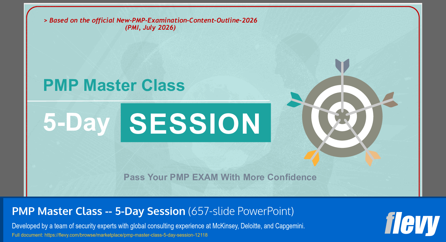 PMP Master Class - 5-Day Session (657-slide PPT PowerPoint presentation template (PPTX)) Preview Image