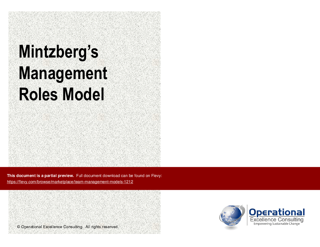 This is a partial preview of Team Management Models. Full document is 128 slides. 