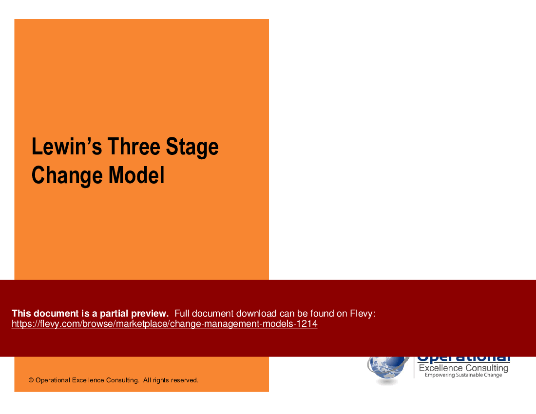 Change Management Models (139-slide PowerPoint presentation (PPTX)) Preview Image