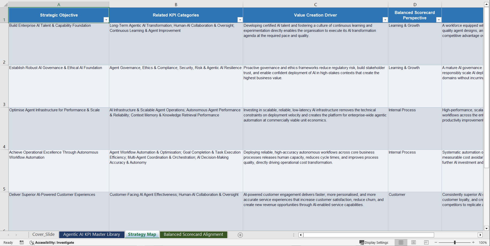 Agentic AI KPIs & Benchmarks (Excel template (XLSX)) Preview Image