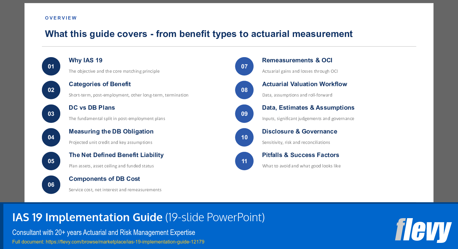 IAS 19 Implementation Guide (19-slide PPT PowerPoint presentation template (PPTX)) Preview Image