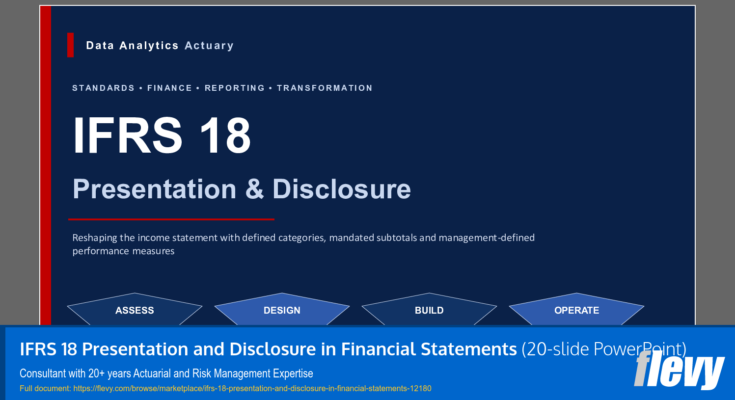 IFRS 18 Presentation and Disclosure in Financial Statements (20-slide PPT PowerPoint presentation template (PPTX)) Preview Image