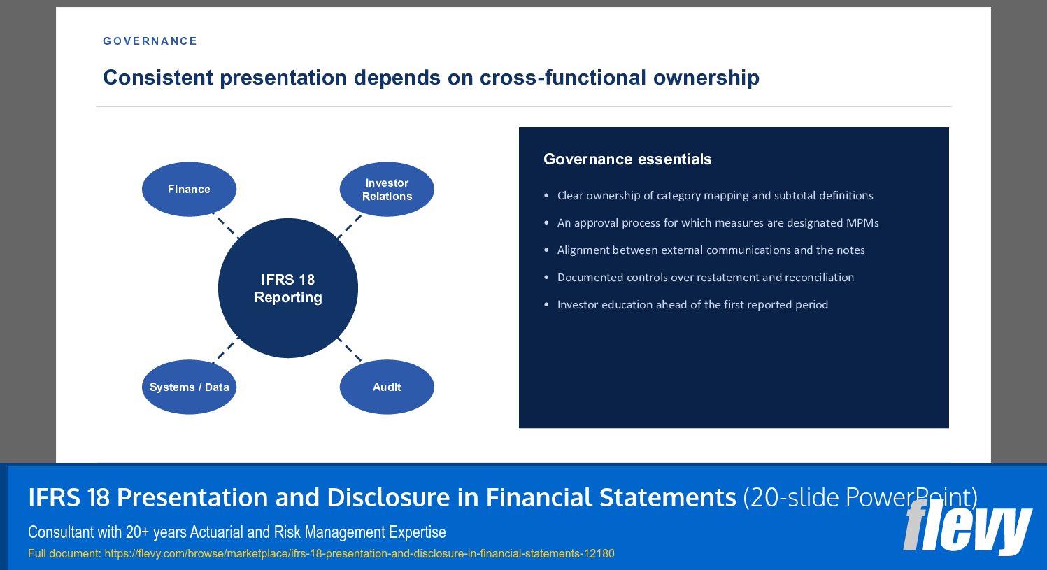 IFRS 18 Presentation and Disclosure in Financial Statements (20-slide PPT PowerPoint presentation template (PPTX)) Preview Image
