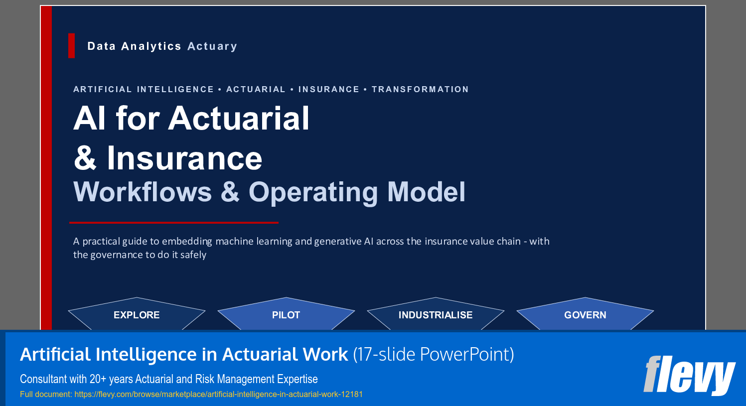 Artificial Intelligence in Actuarial Work (17-slide PPT PowerPoint presentation template (PPTX)) Preview Image