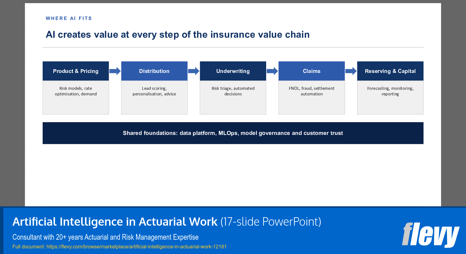 Artificial Intelligence in Actuarial Work (17-slide PPT PowerPoint presentation template (PPTX)) Preview Image