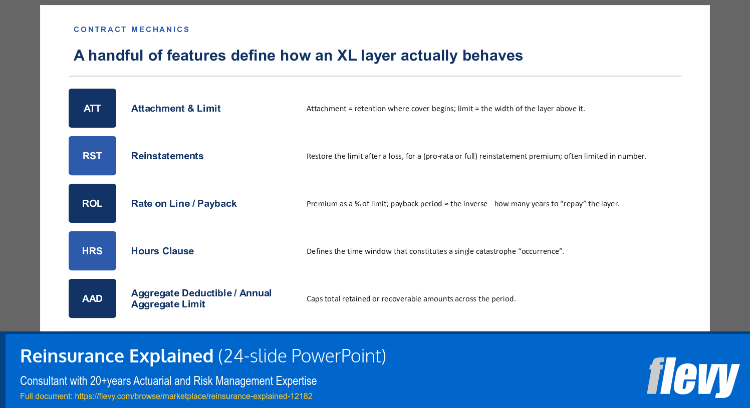 Reinsurance Explained (24-slide PPT PowerPoint presentation template (PPTX)) Preview Image