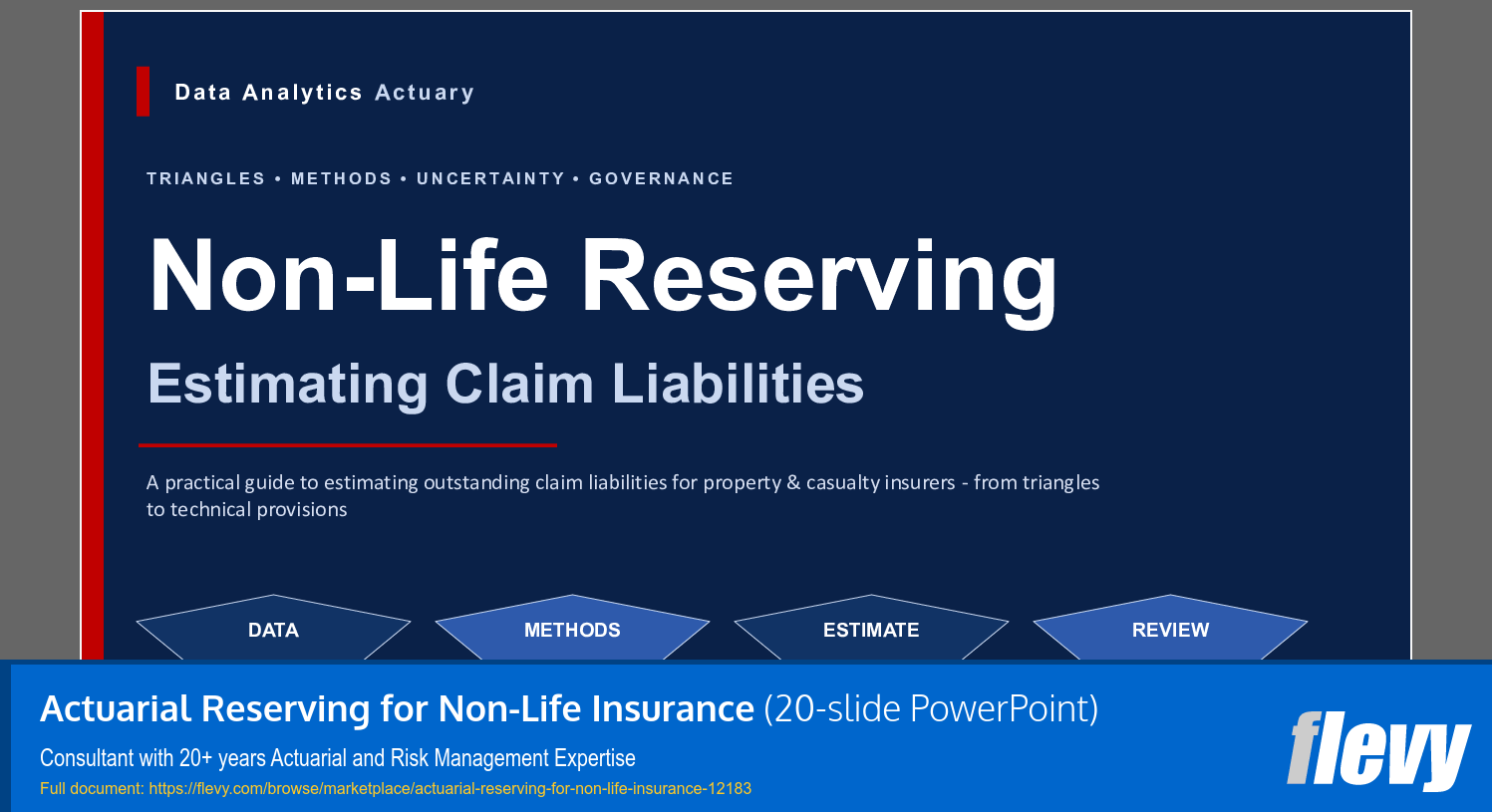 Actuarial Reserving for Non-Life Insurance (20-slide PPT PowerPoint presentation template (PPTX)) Preview Image