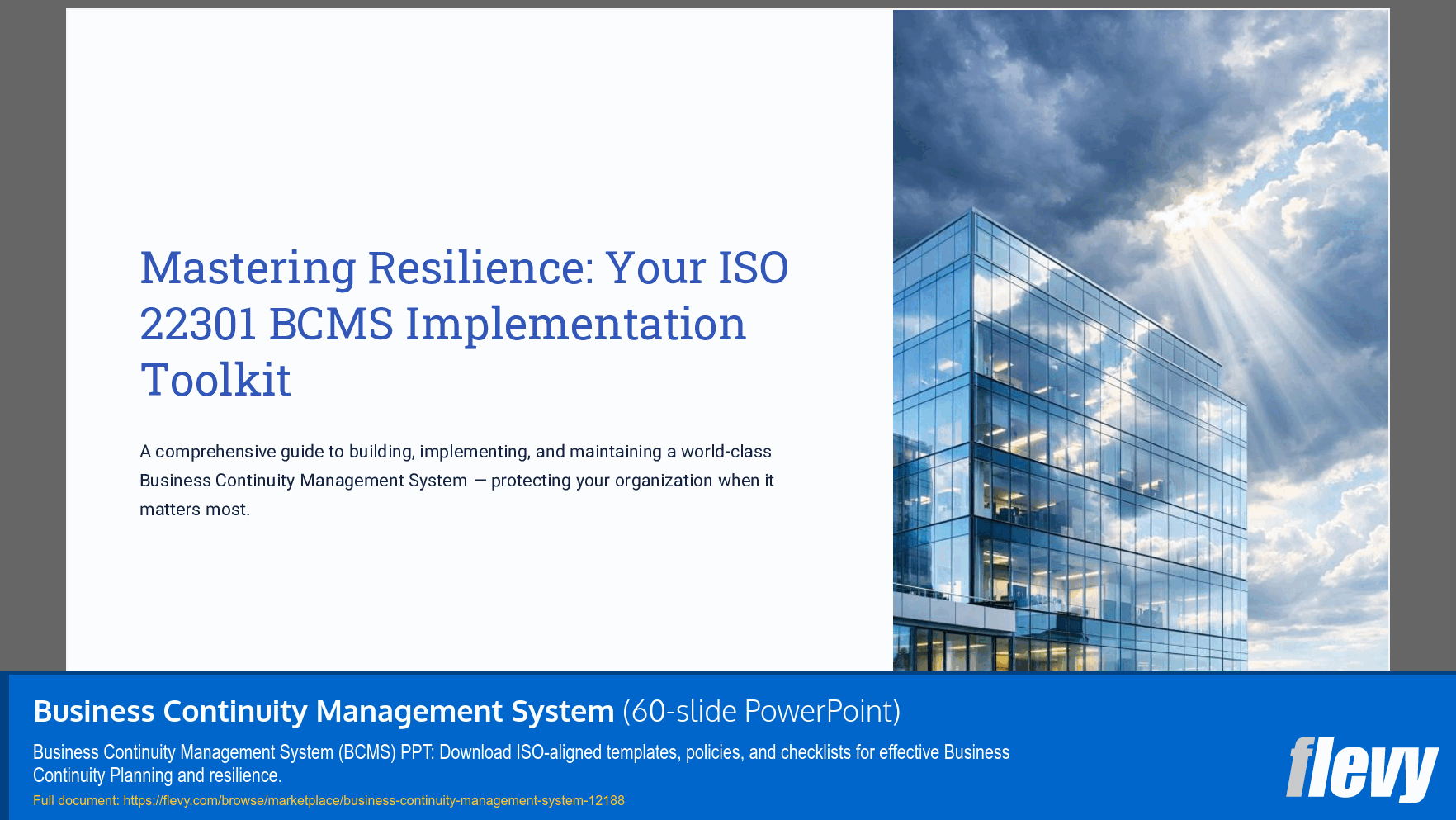 Business Continuity Management System (60-slide PPT PowerPoint presentation template (PPTX)) Preview Image