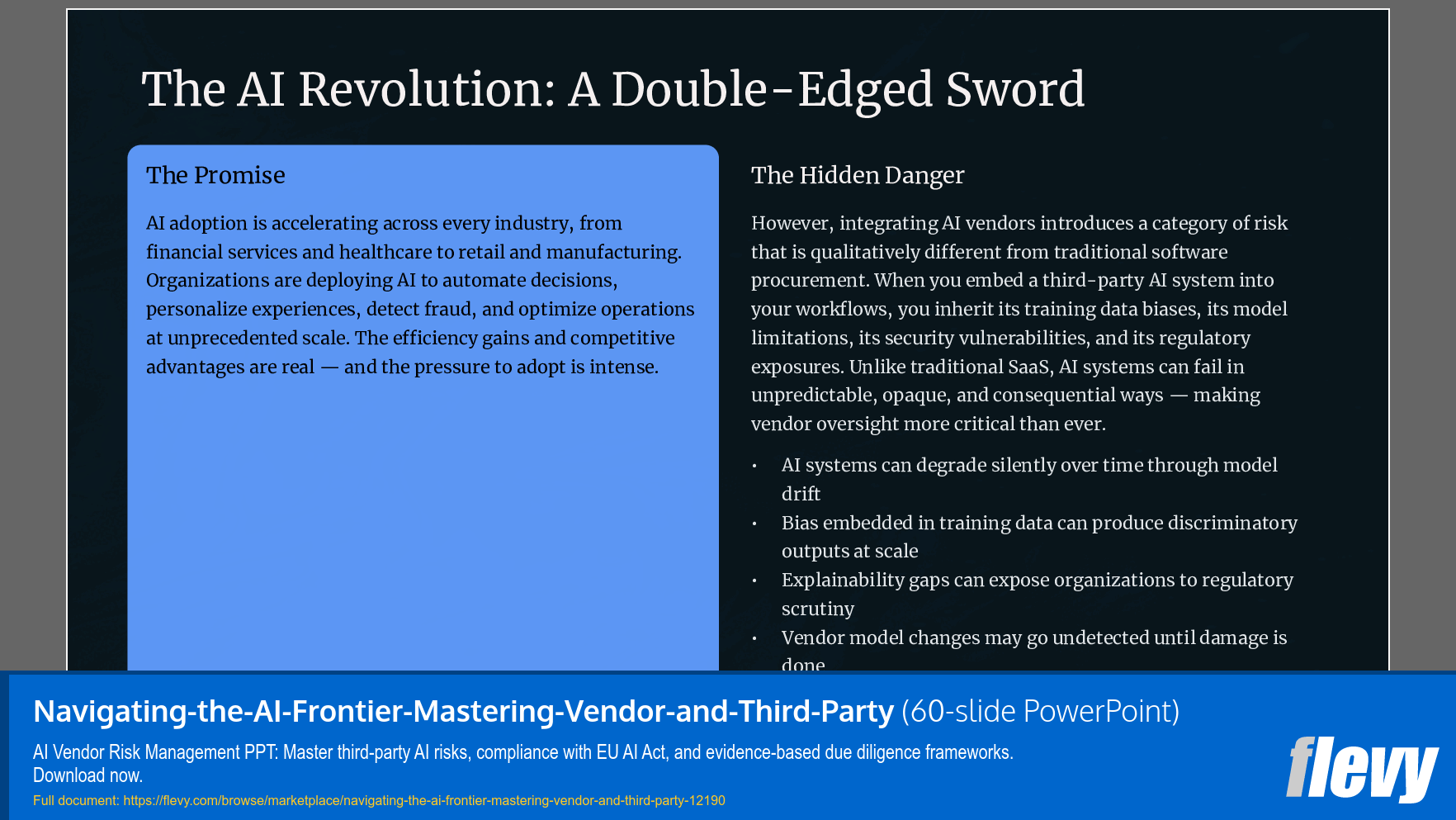 Mastering AI Vendor & Third-Party Risk Assessment (60-slide PPT PowerPoint presentation template (PPTX)) Preview Image
