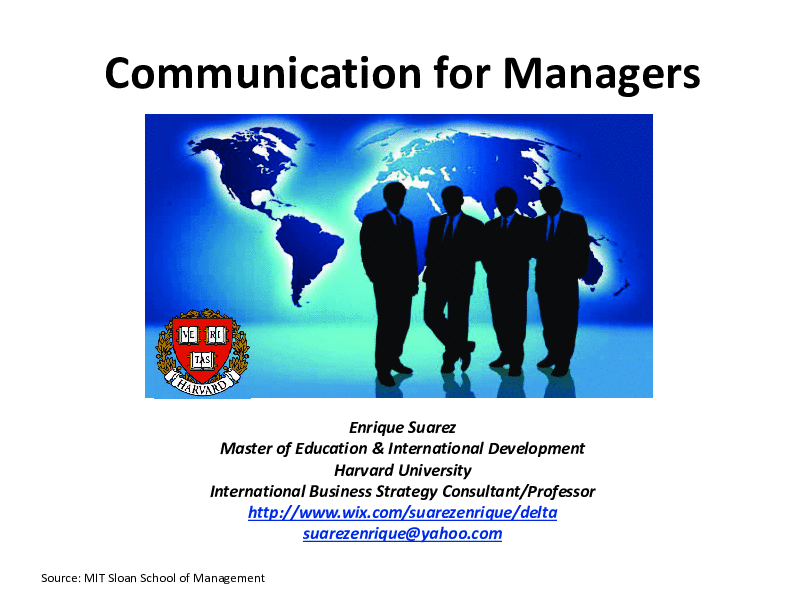 Leadership Model: Communication for Managers (25-page PDF document) Preview Image