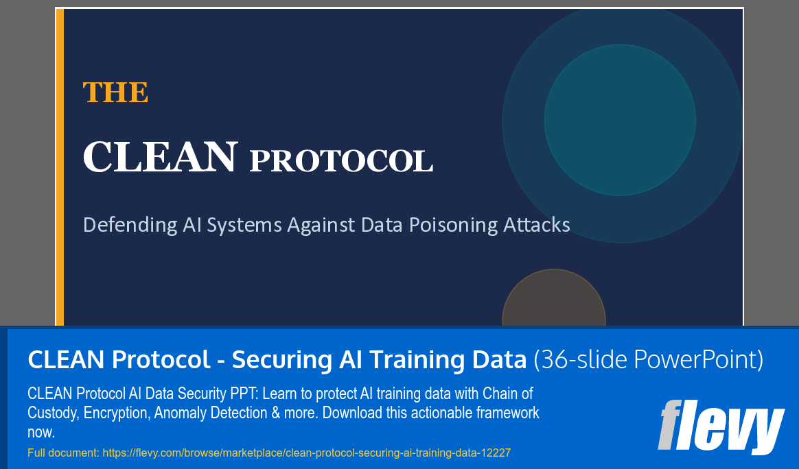 CLEAN Protocol - Securing AI Training Data (36-slide PPT PowerPoint presentation template (PPT)) Preview Image
